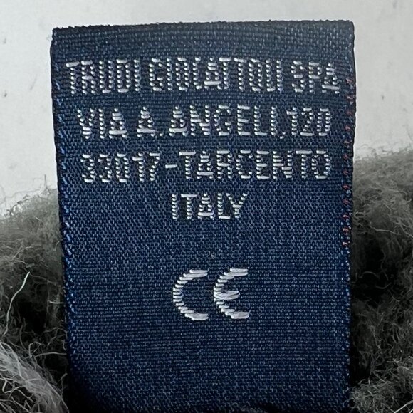 Trudi Italy White Gray Sheep‎ Dog Sheepdog Stuffed Plush Textured Coat 9" Tall - Picture 8 of 8